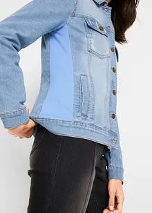 Jeansjacke mit seitlichem Rippeinsatz, bonprix