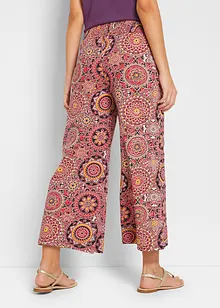 Jupe-culotte large en jersey avec large taille smokée, longueur 7/8, bonprix