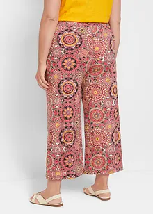 Jupe-culotte large en jersey avec large taille smokée, longueur 7/8, bonprix