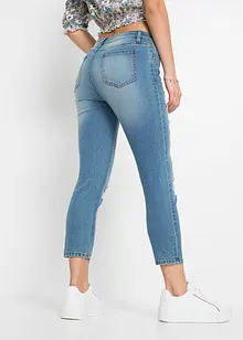 Verkürzte Destroyed-Skinny-Jeans, bonprix