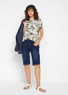 Jeans Bermuda Mid Waist, Stretch, bonprix