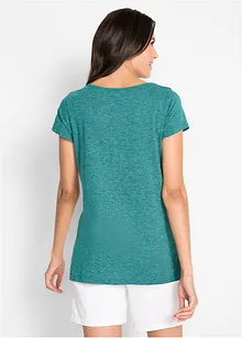 T-shirt en coton avec imprimé placé, manches courtes, bonprix