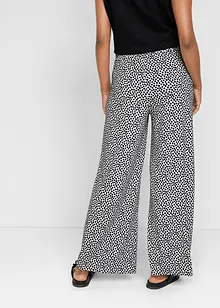 Pantalon palazzo en jersey avec taille confortable, imprimé, bonprix