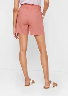 Leinen-Paperbag-Shorts, bonprix