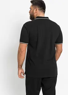 Polo zippé en maille piquée 100% coton, bonprix