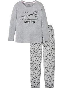 Pyjama mit Schlafmaske mit Bio-Baumwolle, bonprix