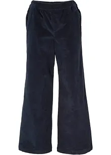 Pantalon large en velours côtelé à taille haute élastiquée, longueur cheville, bonprix