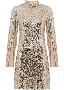 Paillettenkleid mit Trompeten-Ärmel, bonprix