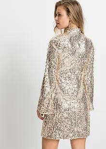 Paillettenkleid mit Trompeten-Ärmel, bonprix