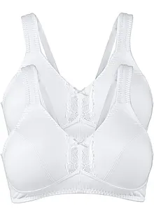 Lot de 2 soutiens-gorge coton sans armatures, bonprix