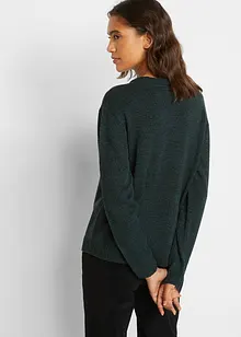 Pull en maille chiné à col rond, bonprix