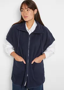 Gilet sans manches en polaire avec surpiqure losange en polyester recyclé, bonprix