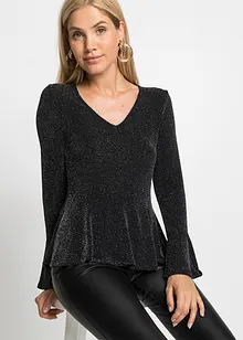 Langarmshirt mit Glitzer, bonprix