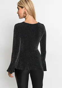 Langarmshirt mit Glitzer, bonprix