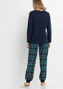 Pyjama mit Flanellhose, bonprix