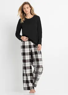 Pyjama mit Flanellhose und Geschenktasche, bonprix