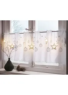 LED Scheibengardine mit weihnachtlichem Druck, bonprix