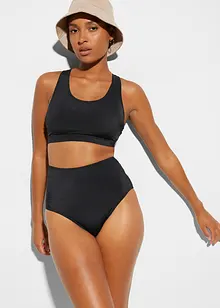 Bas de bikini taille haute en polyamide recyclé, largeur réglable, bonprix