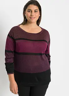 Lurex-Pullover mit Streifen, bonprix