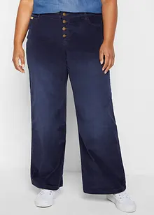 Pantalon en velours côtelé extensible, Wide, bonprix