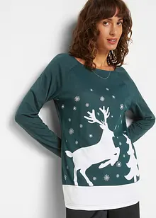 T-shirt manches longues avec motif de Noël, bonprix