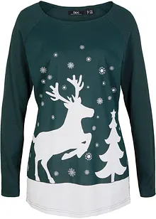 T-shirt manches longues avec motif de Noël, bonprix