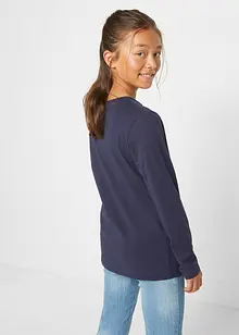 Mädchen Langarmshirt mit Weihnachtsmotiv aus Bio-Baumwolle (2er Pack), bonprix