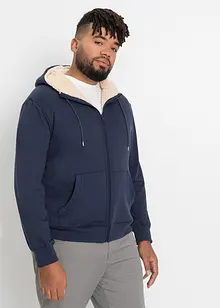 Sweat zippé à capuche doublé peluche, bonprix