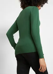 Pull col en V en fine maille, bonprix