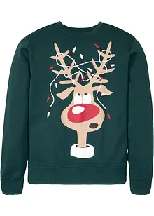 Sweatshirt mit recyceltem Polyester mit Weihnachtsmotiv, bonprix