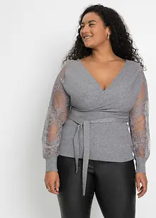 Pullover mit Spitze, bonprix