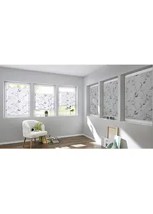 Store plissé motif rameaux, bonprix