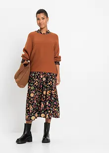 Pull côtelé oversize en viscose mélangée, bonprix