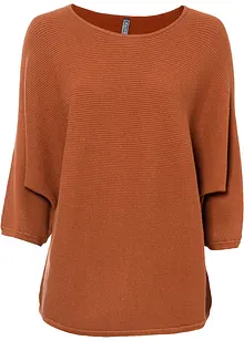 Pull côtelé oversize en viscose mélangée, bonprix