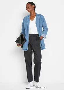 Oversize Jeans- Longblazer mit seitlichem Smokeinsatz, bpc bonprix collection