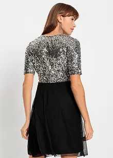 Robe courte à sequins, bonprix