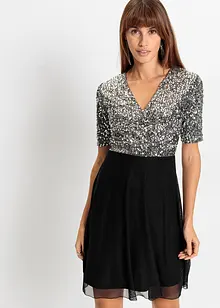 Robe courte à sequins, bonprix
