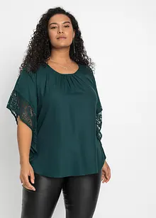 Blouse avec détails en dentelle, bonprix