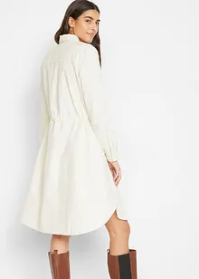 Robe-chemise longueur genou de style utilitaire en lin majoritaire avec élastique à la taille, bonprix