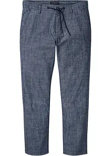 Regular Fit Chambray-Chinohose, Straight, bonprix