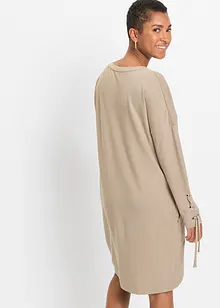 Robe sweat avec laçages, bonprix