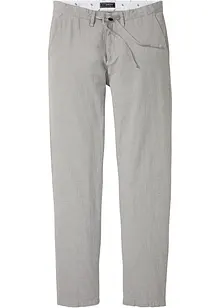 Pantalon chino en lin majoritaire avec taille extensible Regular Fit, Straight, bonprix