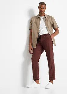 Pantalon chino avec lin, Regular Fit, Straight, bonprix