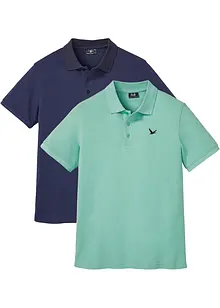 Poloshirt, Kurzarm (2er Pack), bonprix