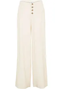 Pantalon palazzo en lin mélangé, long, bonprix