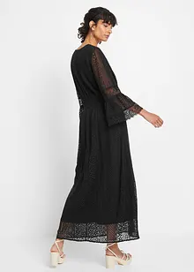 Robe longue aspect crochet, bonprix