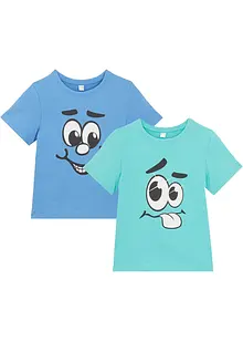 Jungen T-Shirt (2er Pack) aus Bio Baumwolle, bonprix