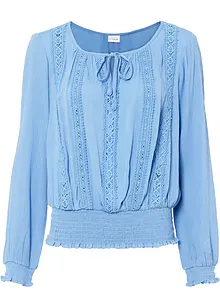 Blouse avec dentelle au crochet, bonprix