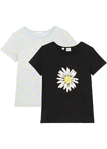 Lot de 2 T-shirts fille, bonprix