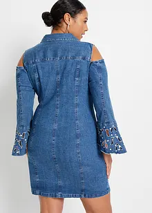 Jeanskleid mit Cut-Outs and Strasssteinen, bonprix